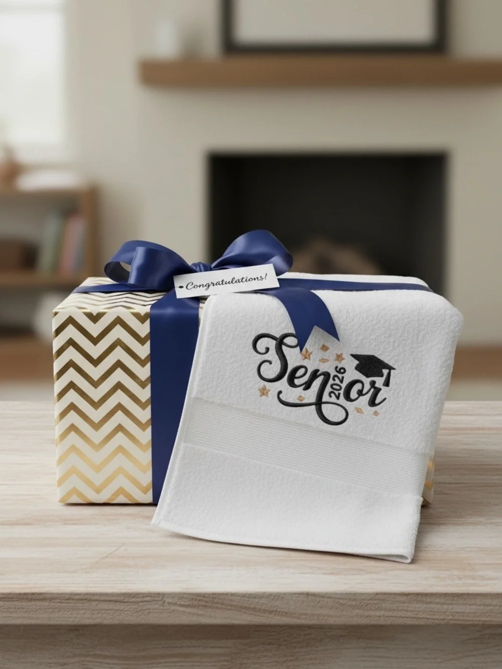 Graduate personalized embroidered hand towel pick 1 Class 2026 new monogrammed
